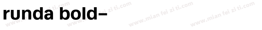 runda bold字体转换